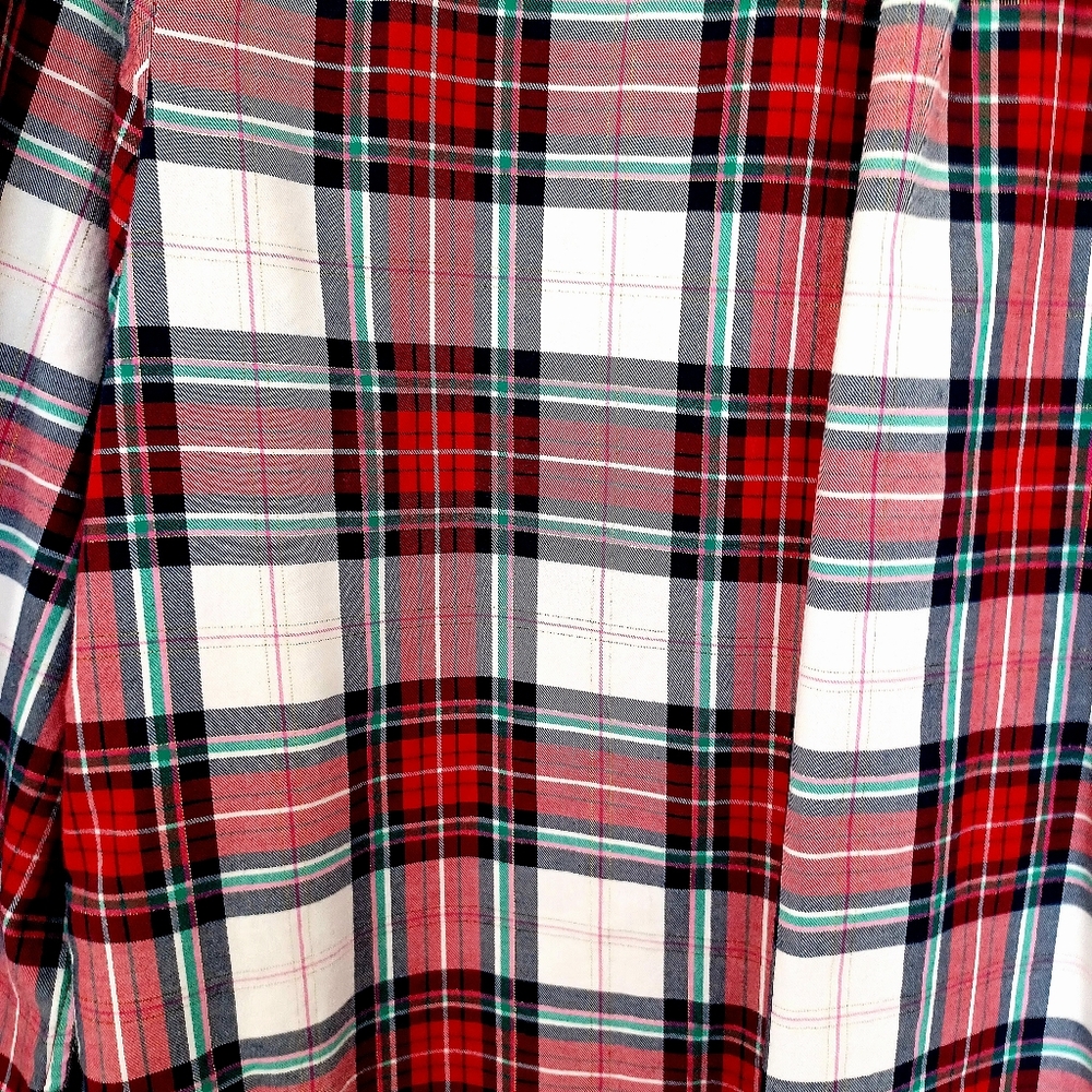 Talbots Plaid Cotton Button Down Shirt, Size XLp - Picture 10 of 16